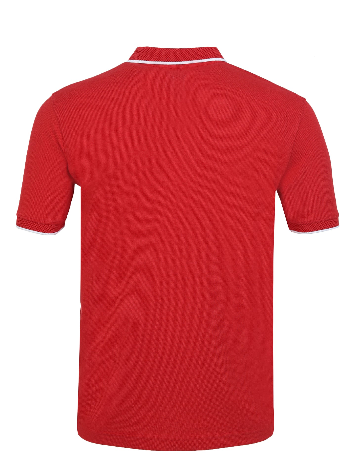 Men’s Casual Jacquard Collar Polo Red
