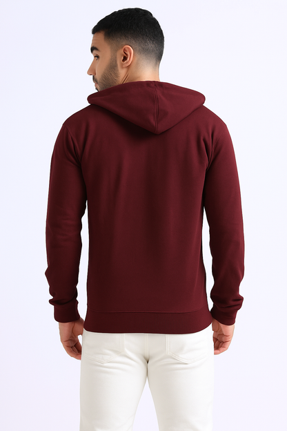 Premium 450 GSM Without Zip Hoodie wine