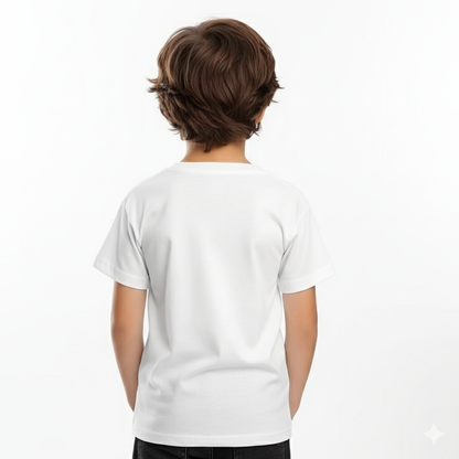 Kids Cotton Round Neck WH T-Shirt