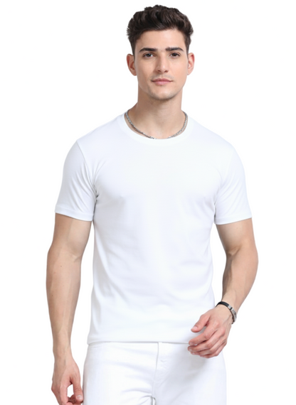 Men’s Pima Cotton Crew Neck T-Shirt  White