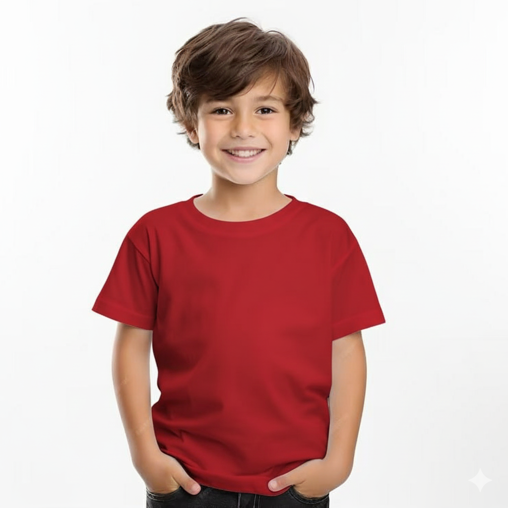 Kids Cotton Round Neck RD