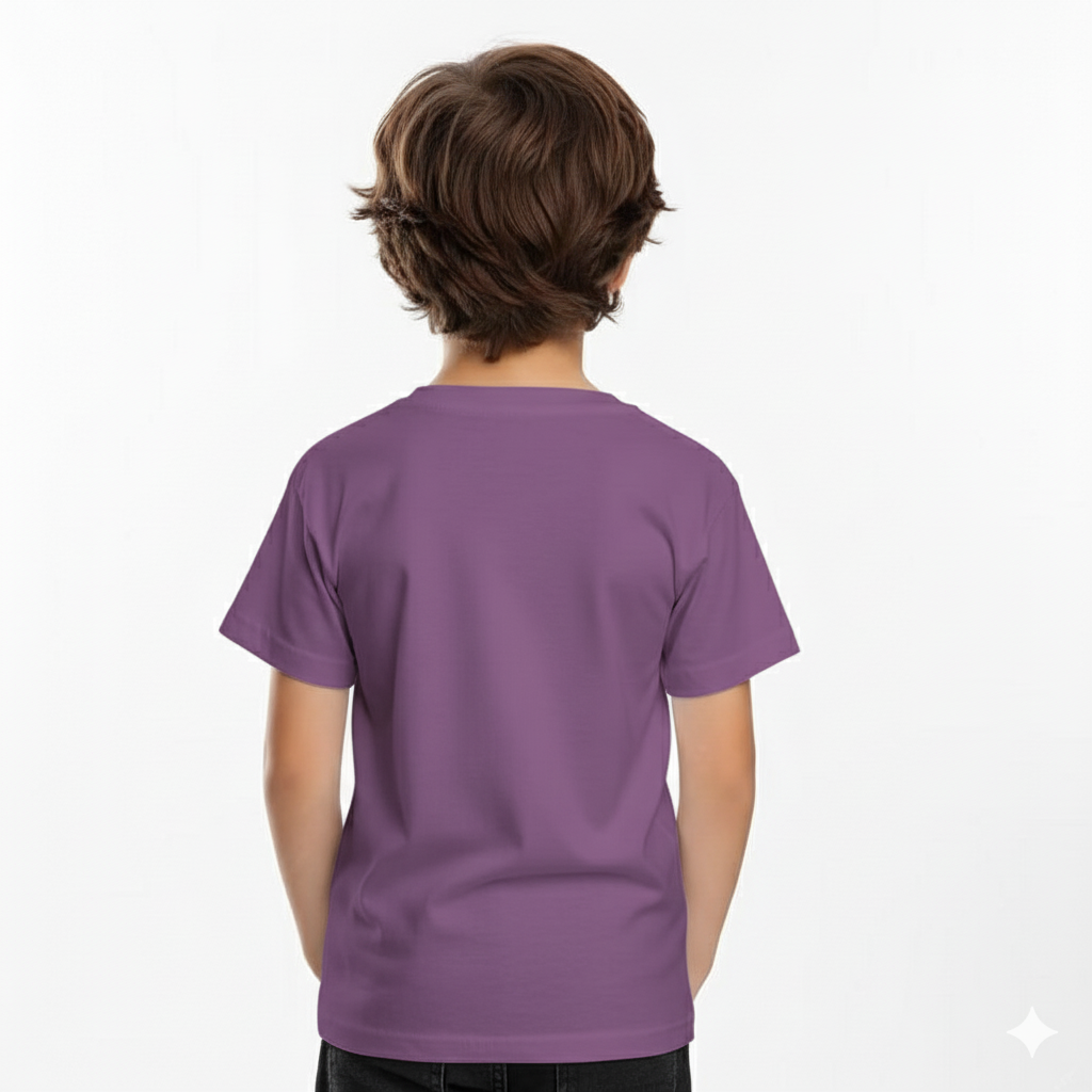 Kids Cotton Round Neck PUR