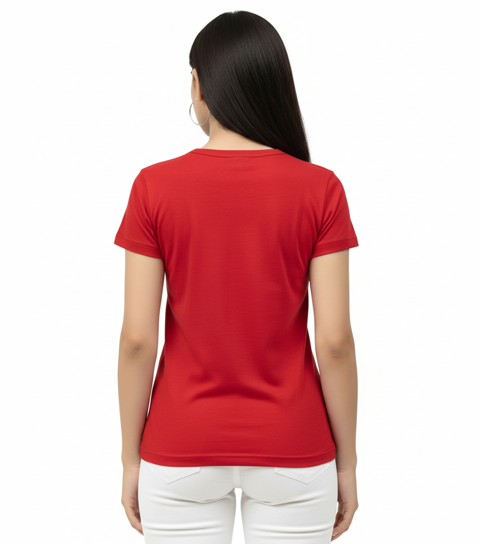 Biowash Women’s RD T-Shirt – Soft, Stretchable & Breathable Cotton