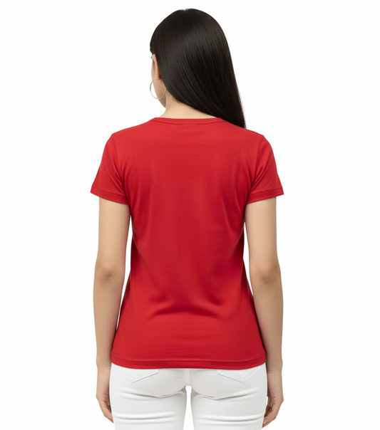 Biowash Women’s RD T-Shirt – Soft, Stretchable & Breathable Cotton