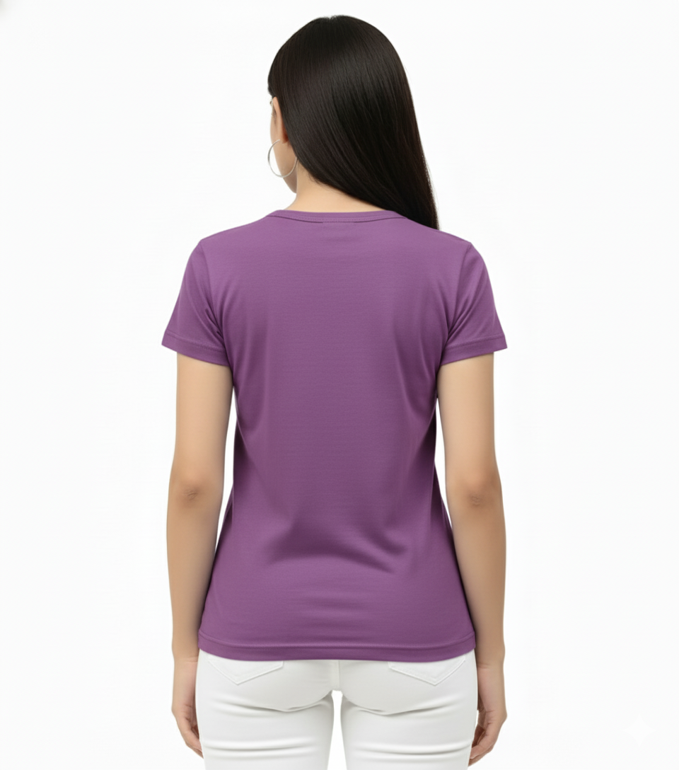 Biowash Women’s PUR T-Shirt – Soft, Stretchable & Breathable Cotton