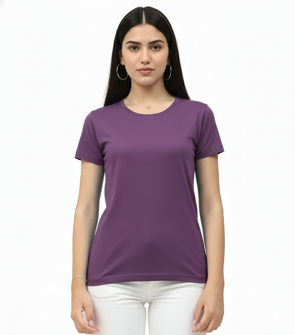Biowash Women’s PUR T-Shirt – Soft, Stretchable & Breathable Cotton