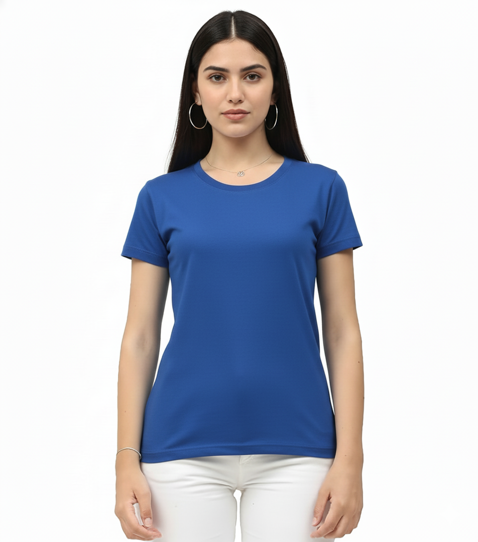 Biowash Women’s RB T-Shirt – Soft, Stretchable & Breathable Cotton